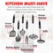 Chef Craft 6 Piece Heavy Duty Stainless Steel Kitchen Tool and Utensil Set
